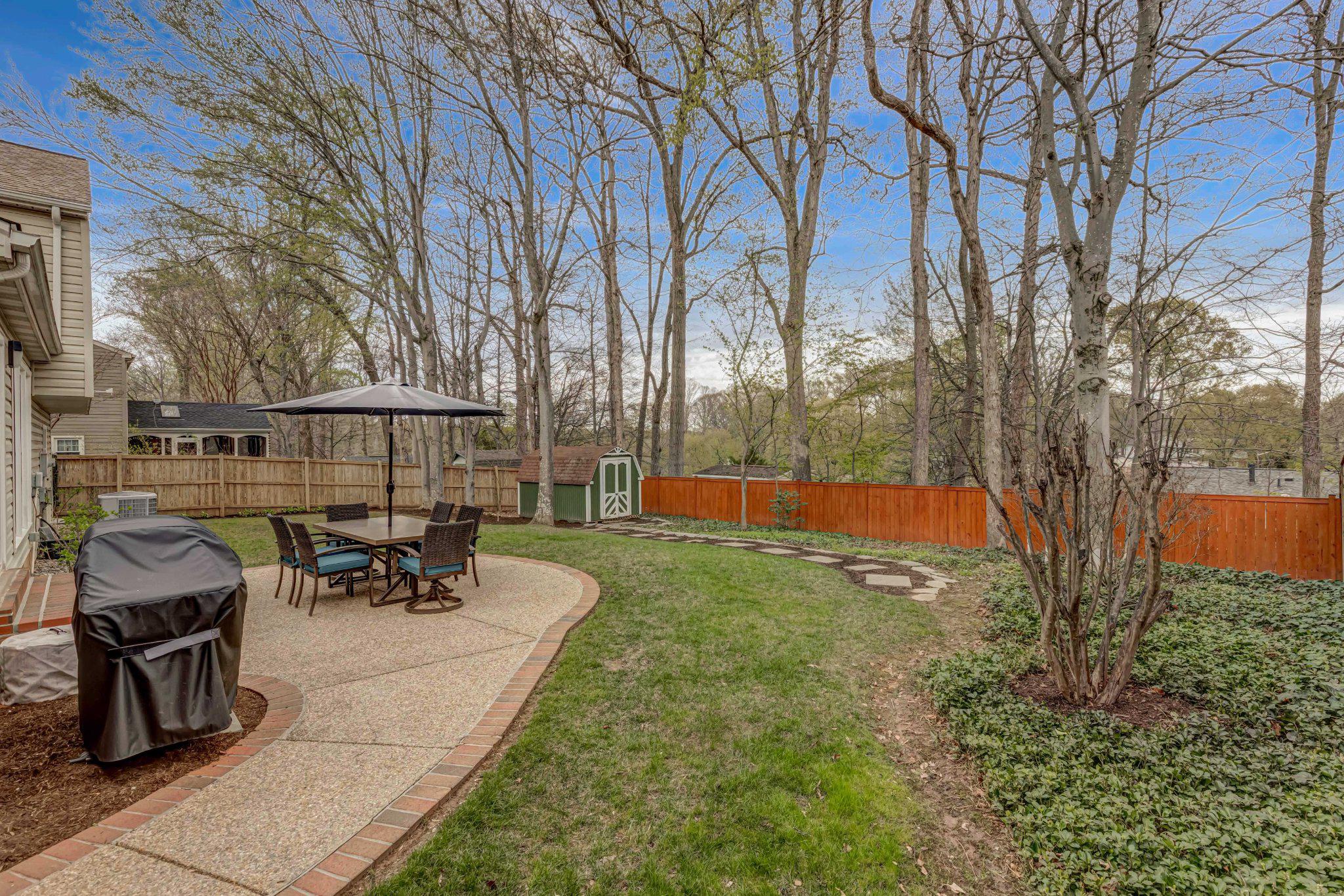 8619 Nanlee Drive Springfield, VA 22152 - Photo 64 of 73 a view of a backyard with sitting area