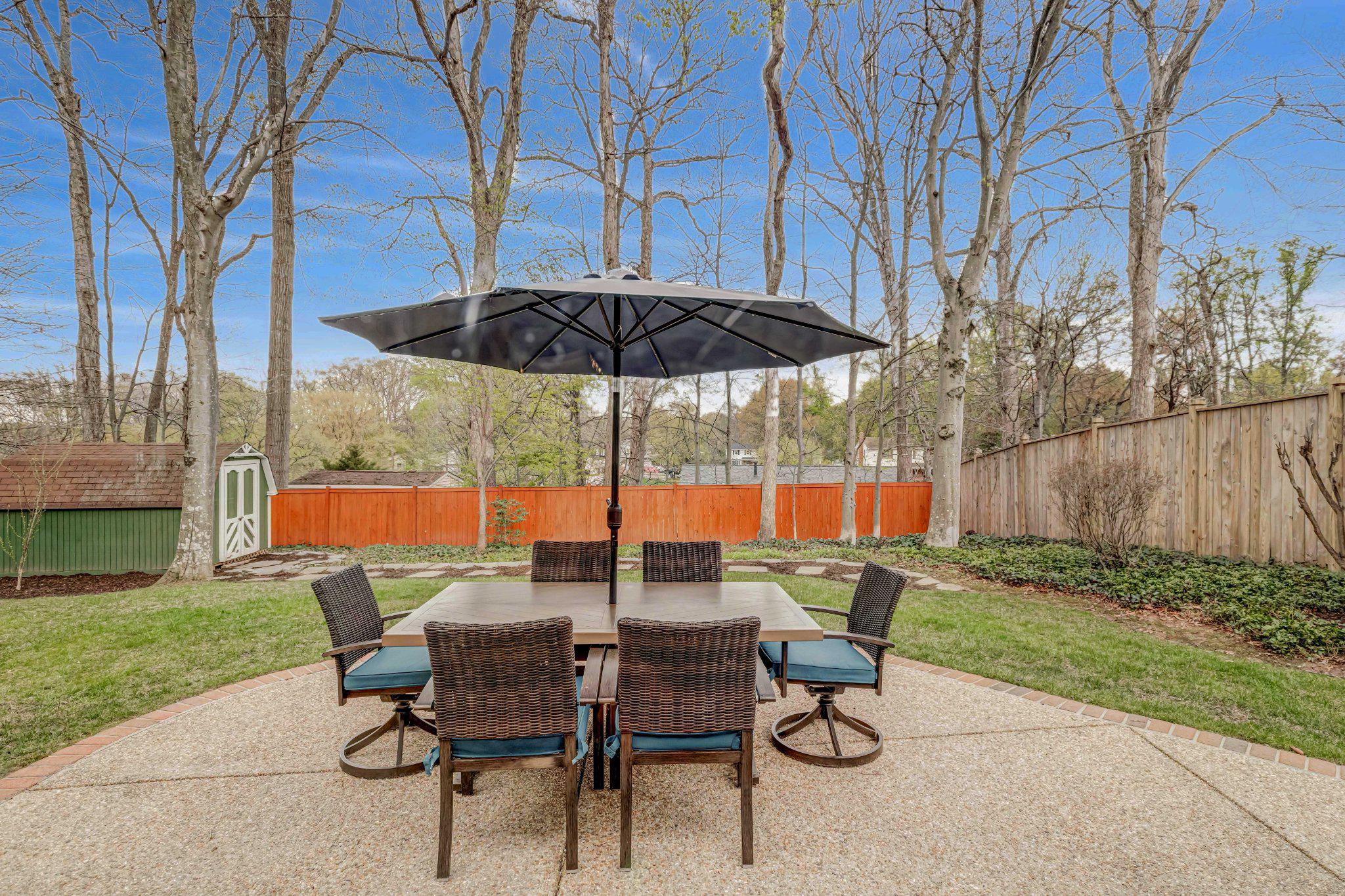 8619 Nanlee Drive Springfield, VA 22152 - Photo 65 of 73 a view of backyard with seating space and trees