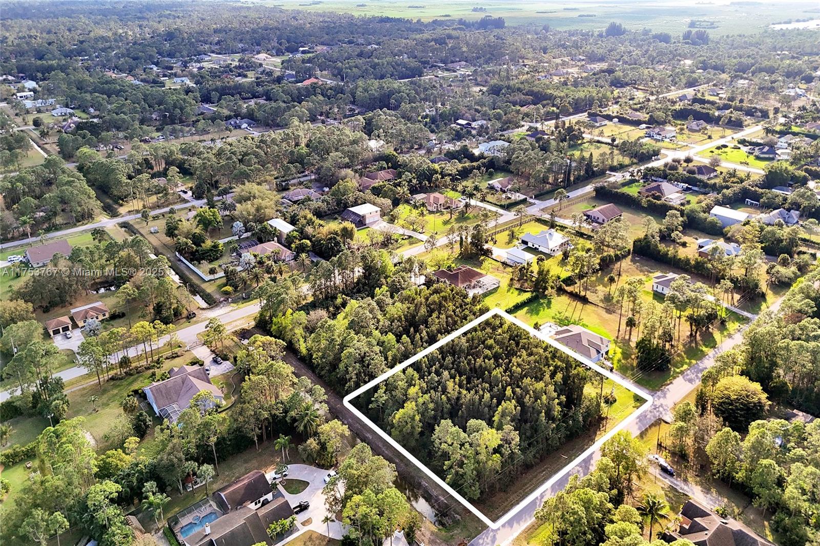 17277 Hamlin Boulevard Loxahatchee, FL 33470 - Photo 12 of 16 an aerial view of a residential houses with yard