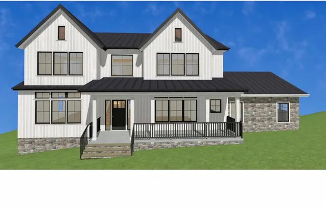 a front view of a house with a porch