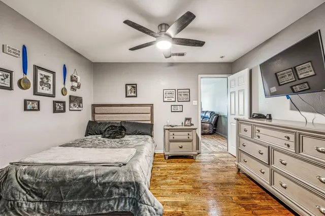 a living room with furniture and fireplace