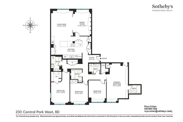 $4,500,000 | 230 Central Park West, Unit 8E | Upper West Side