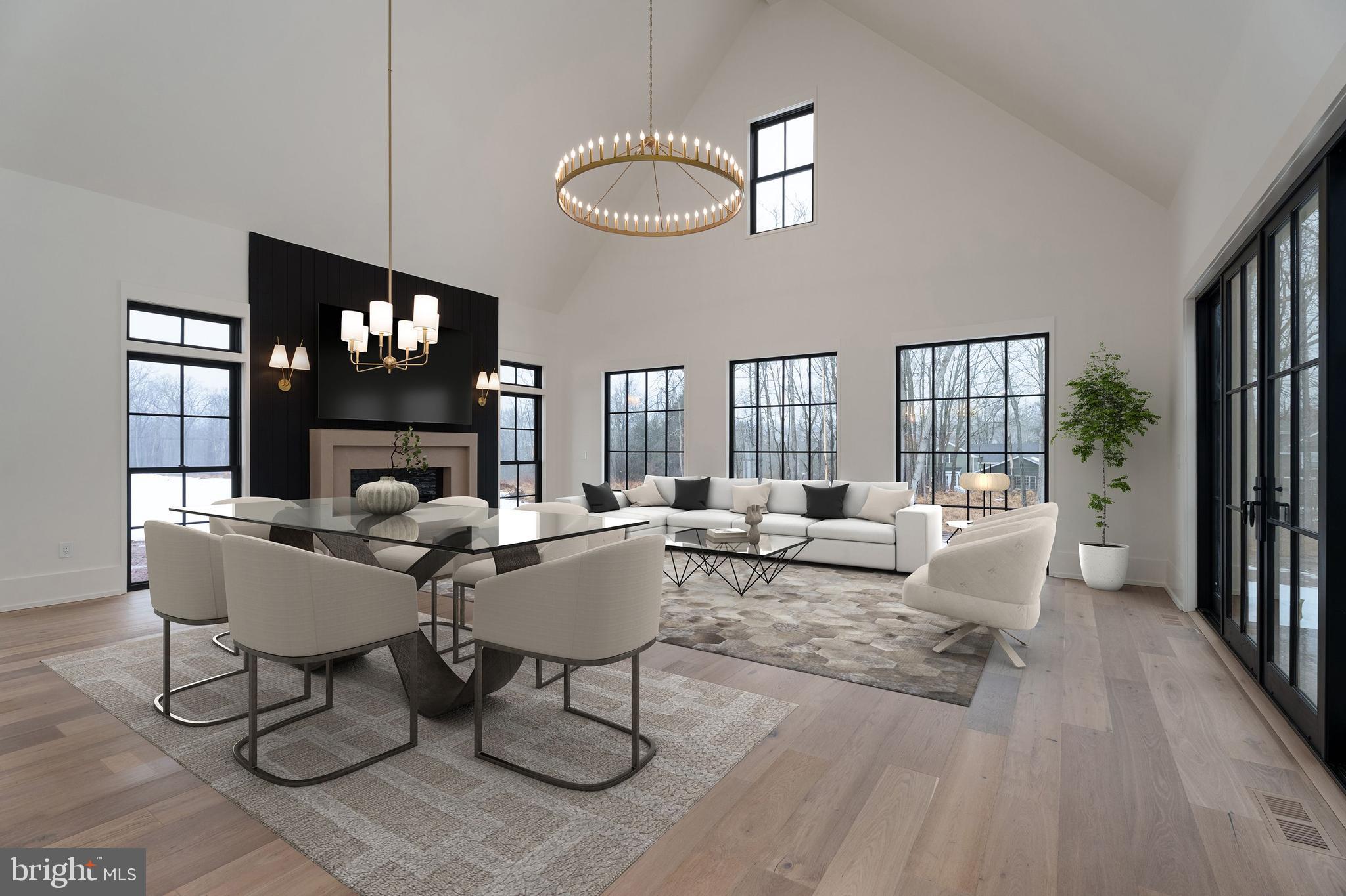 241 Carter Road Princeton, NJ 08540 - Photo 2 of 28 a living room with fireplace furniture and a flat screen tv