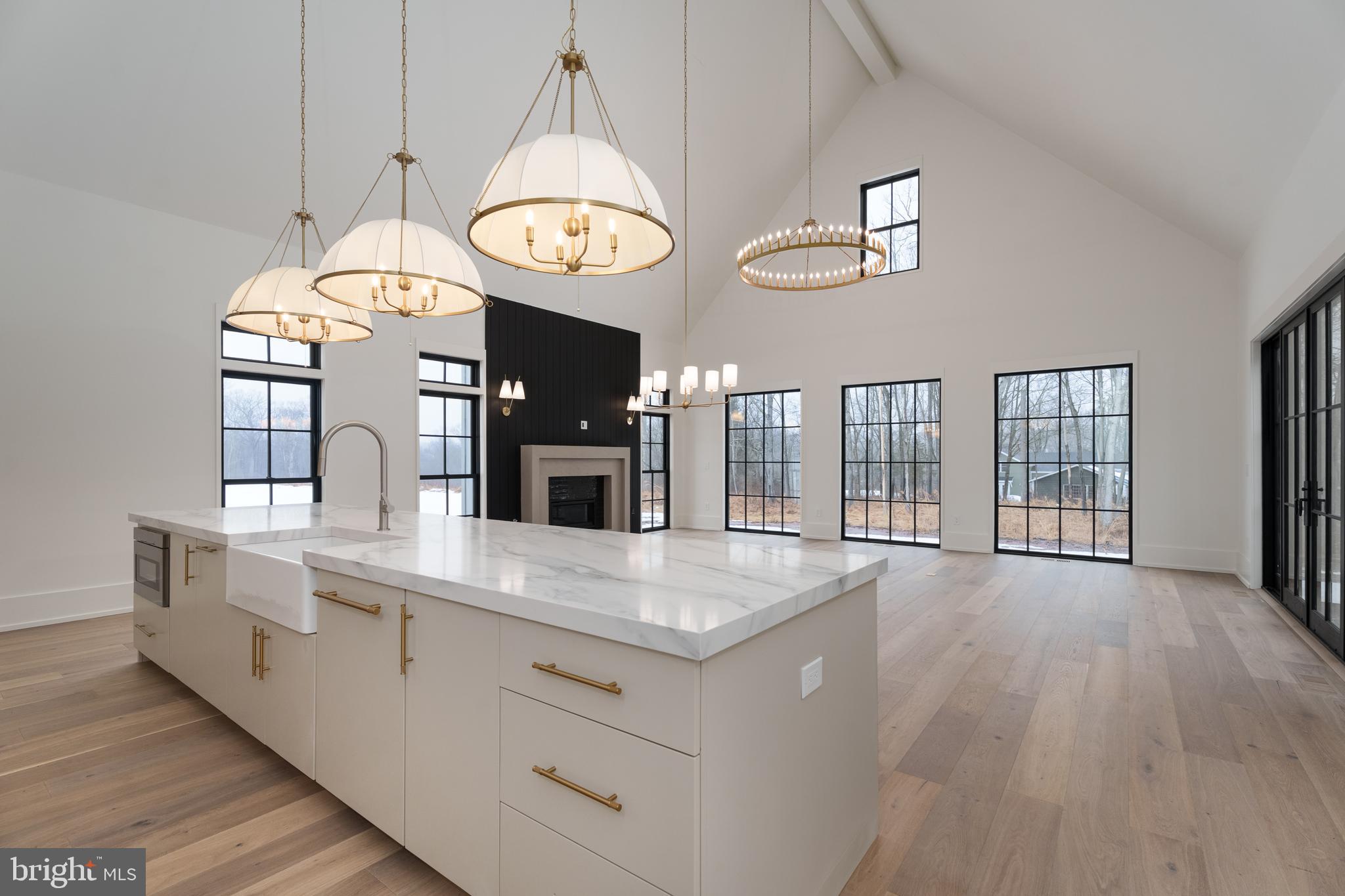 241 Carter Road Princeton, NJ 08540 - Photo 5 of 28 a large kitchen with stainless steel appliances a large center island attached withe living room