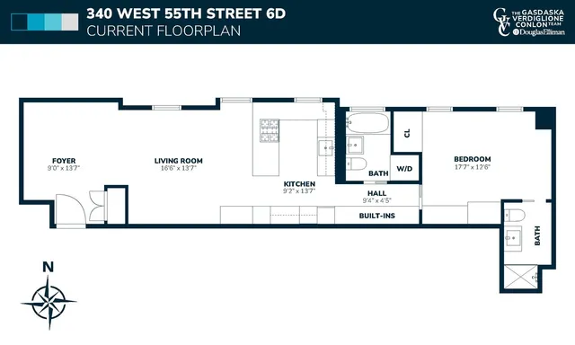 $875,000 | 340 West 55th Street, Unit 6D | Hell's Kitchen