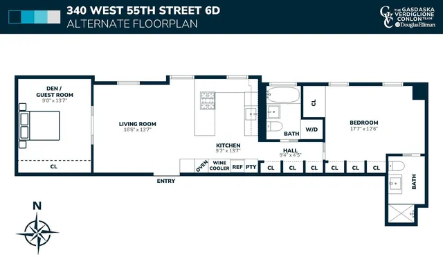 $875,000 | 340 West 55th Street, Unit 6D | Hell's Kitchen
