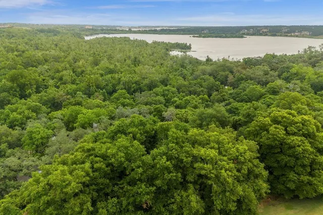 a view of a lake with a mountain