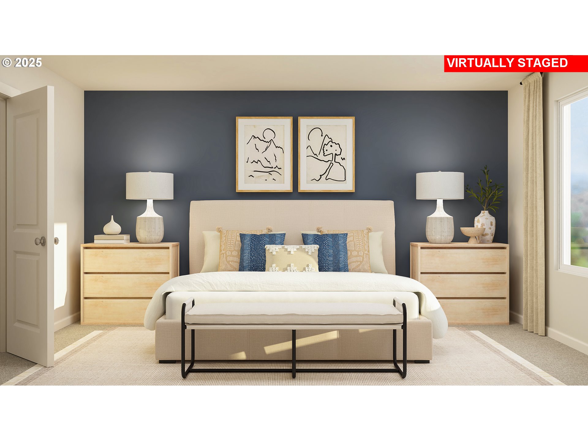 720 Pickering Lane Woodburn, OR 97071 - Photo 10 of 23 a bedroom with a bed and a lamp