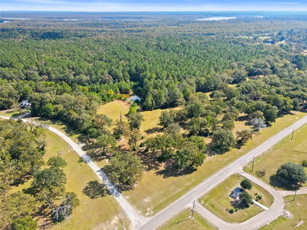 a view of a swimming pool and trees