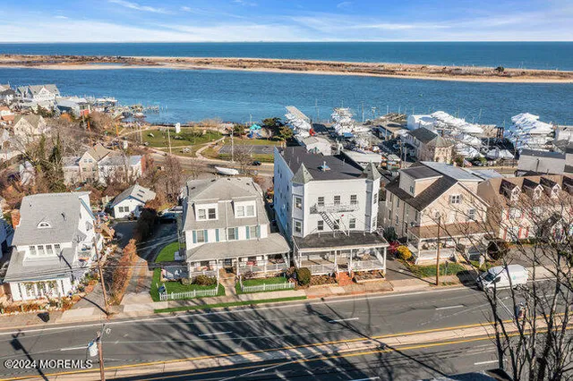 a view of a city with ocean view