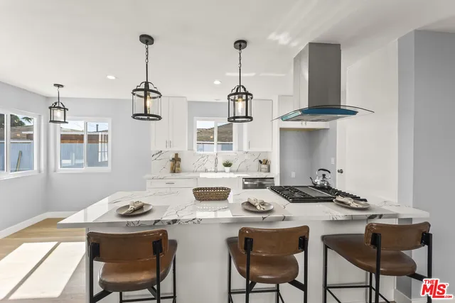 a view of a dining room and livingroom