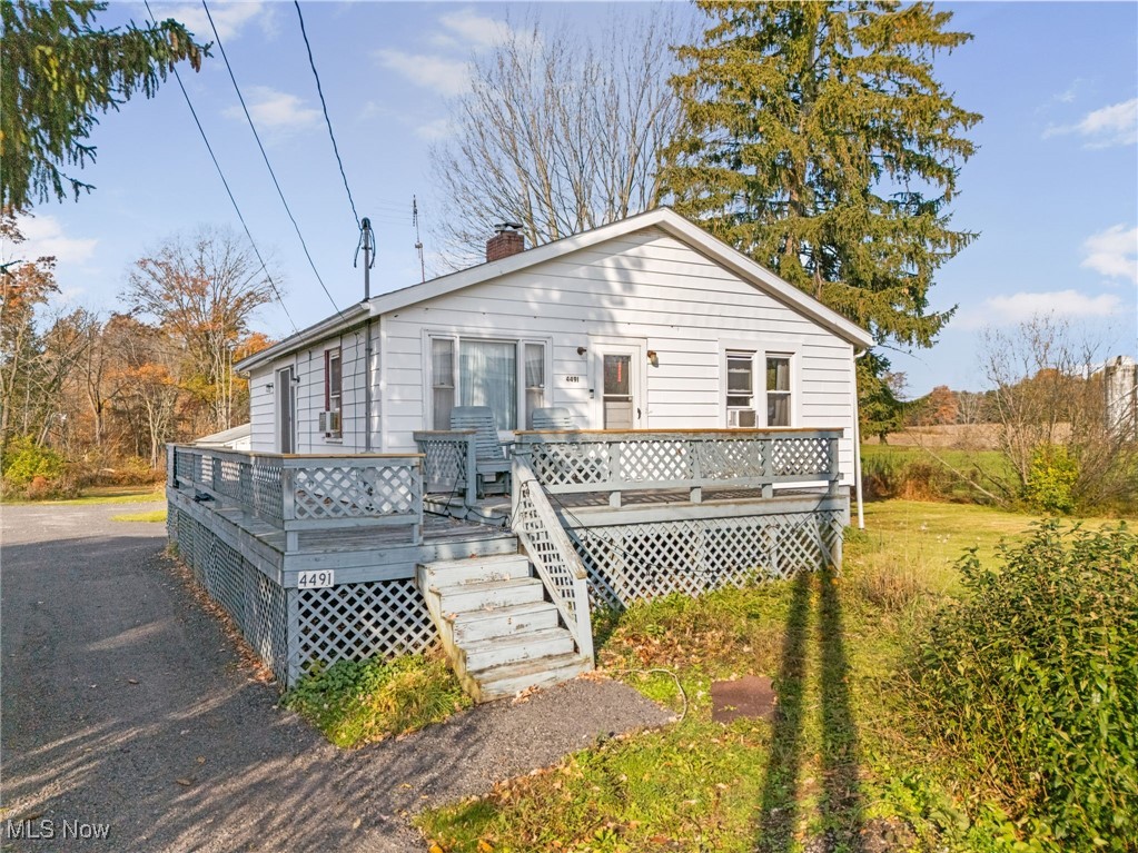 4491 Rock Spring Road Ravenna, OH 44266 - Photo 1 of 21 View of front of property with a wooden deck