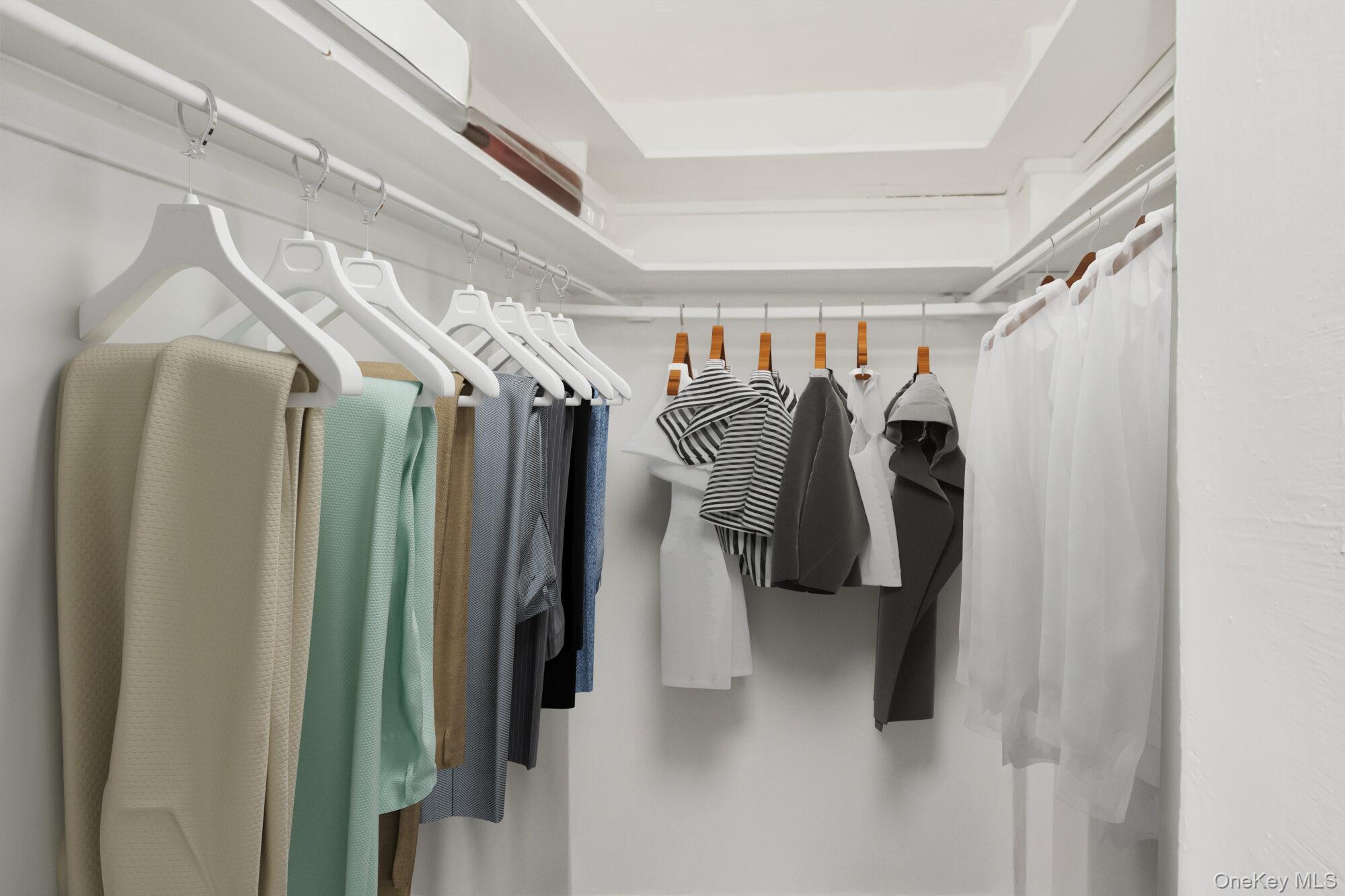 3131 Grand Concourse, Unit 5D Bronx, NY 10468 - Photo 14 of 22 a walk in closet with clothes and shoes