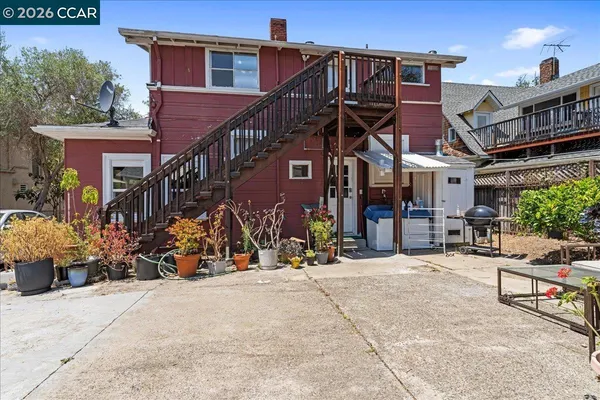 an aerial view of multiple house