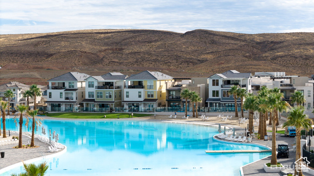 961 West Akoya Pearl Road, Unit 201 St. George, UT 84790 - Photo 42 of 67 Community pool featuring a residential view and a mountain view