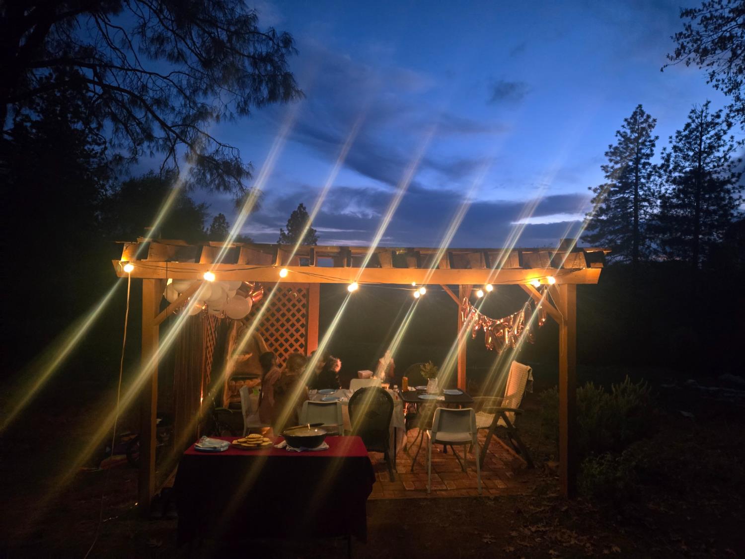 6880 Kahala Road Garden Valley, CA 95633 - Photo 30 of 31 Gazebo at night.