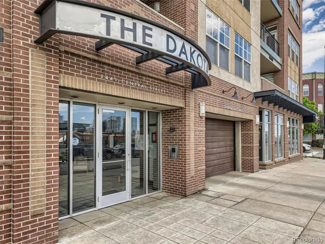 a front view of a building