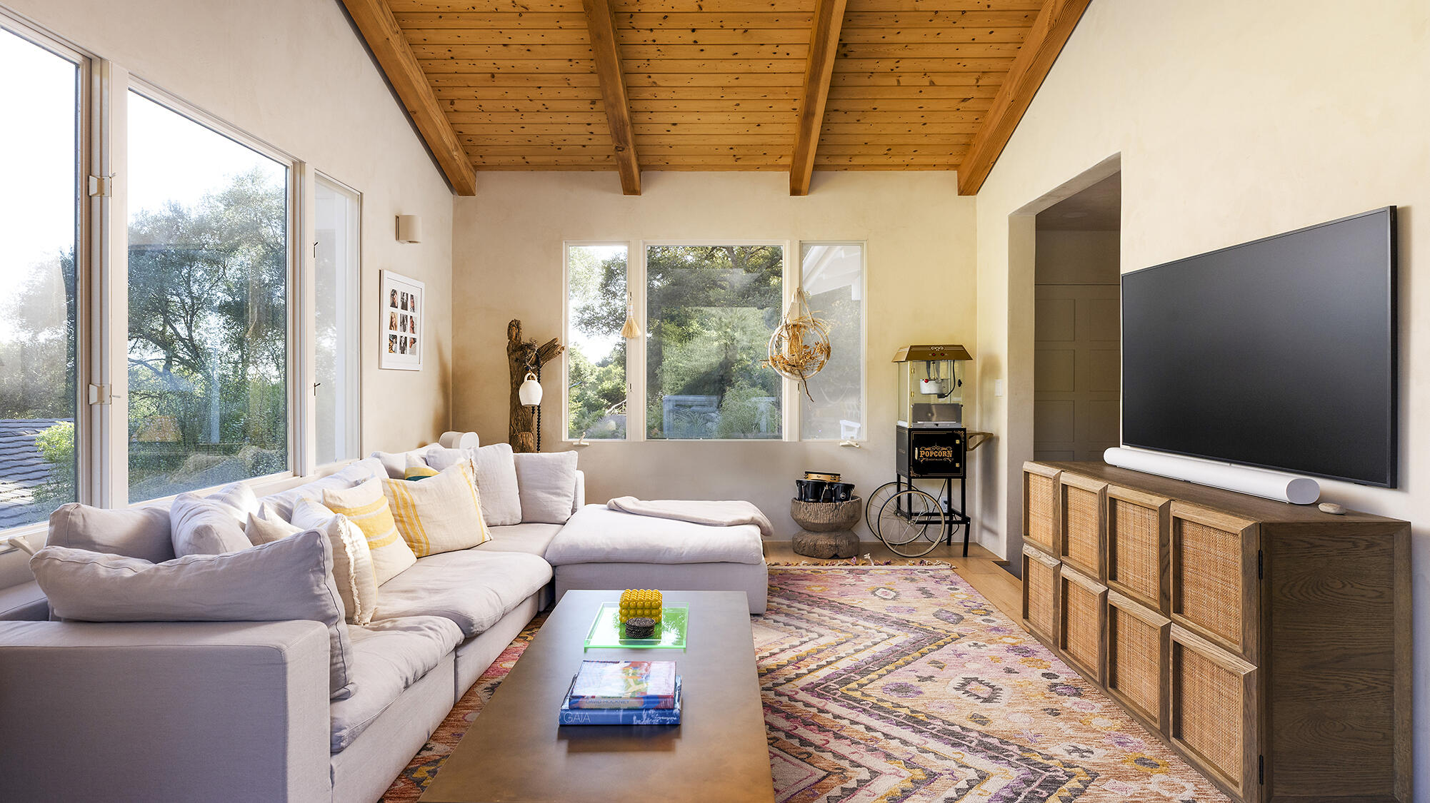 1545 San Roque Road Santa Barbara, CA 93105 - Photo 19 of 60 a living room with furniture tv and a window