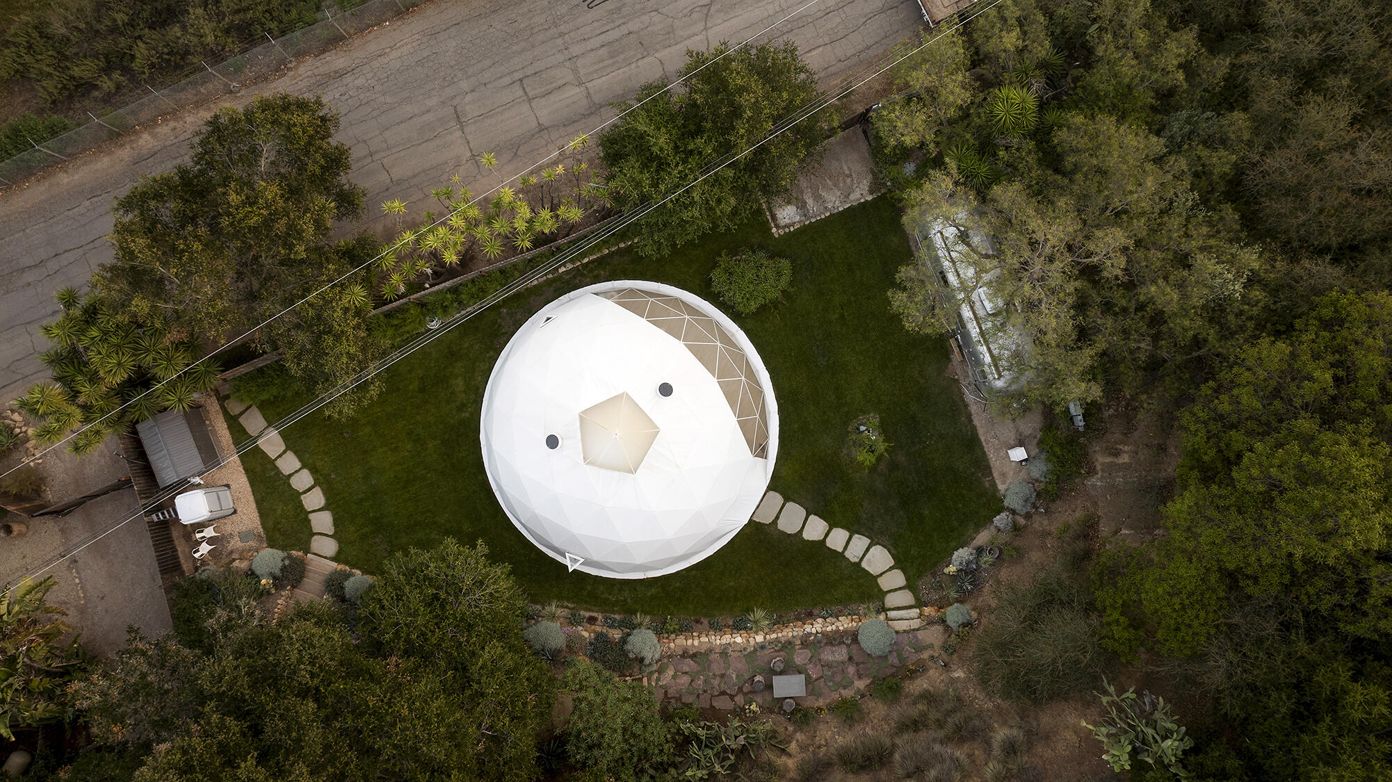 1545 San Roque Road Santa Barbara, CA 93105 - Photo 54 of 60 an aerial view of a house with garden space and trees