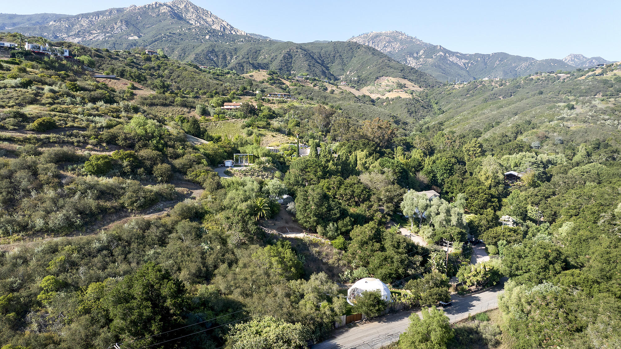 1545 San Roque Road Santa Barbara, CA 93105 - Photo 59 of 60 an aerial view of a houses with a lush green hillside