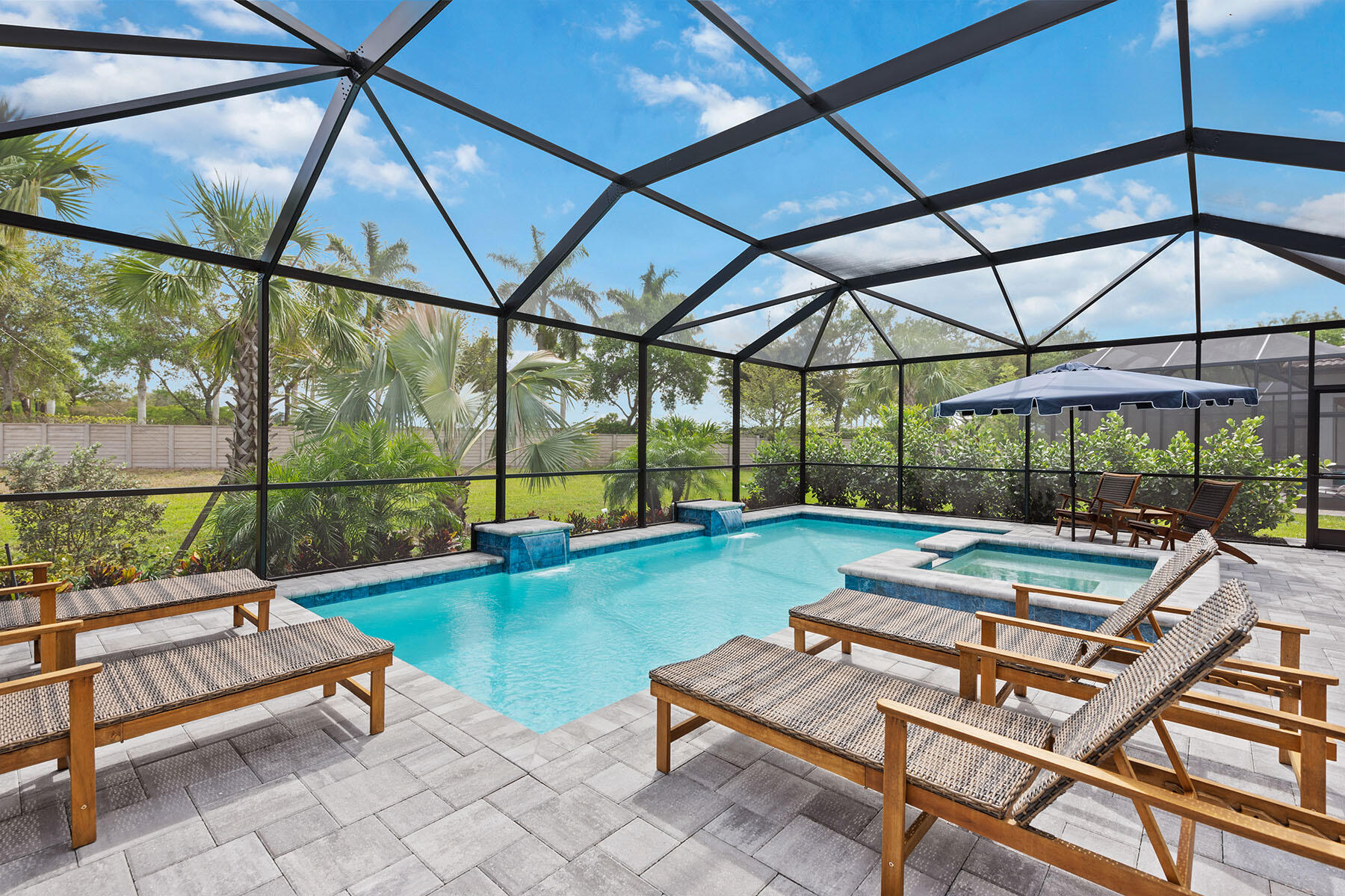 2714 Aviamar Circle Naples, FL 34114 - Photo 28 of 53 a view of swimming pool with outdoor seating and a yard