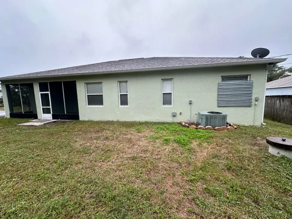 a backyard of a house