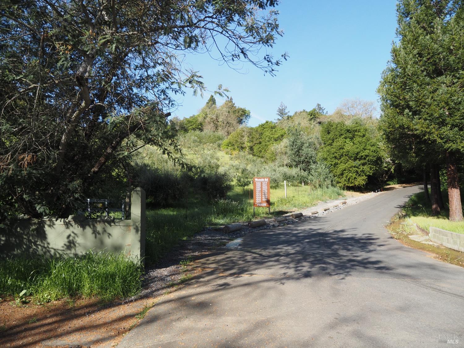 1077 Westside Road Healdsburg, CA 95448 - Photo 46 of 48 a view of a yard with plants and large trees
