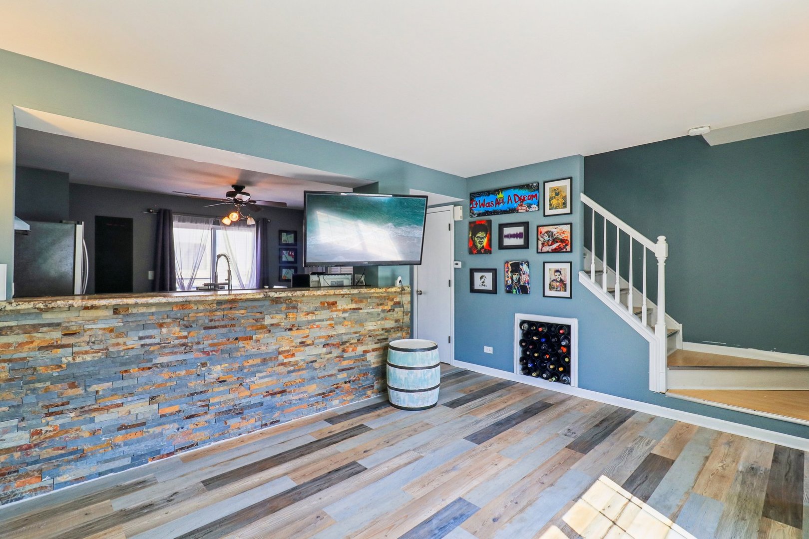 47 South Treehouse Lane Round Lake, IL 60073 - Photo 4 of 23 a living room with furniture and a wooden floor