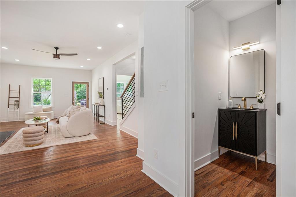 1721 South Gordon Street Southwest Atlanta, GA 30310 - Photo 7 of 44 a view of a living room and dining room