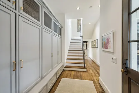 a view of an entryway with staircase