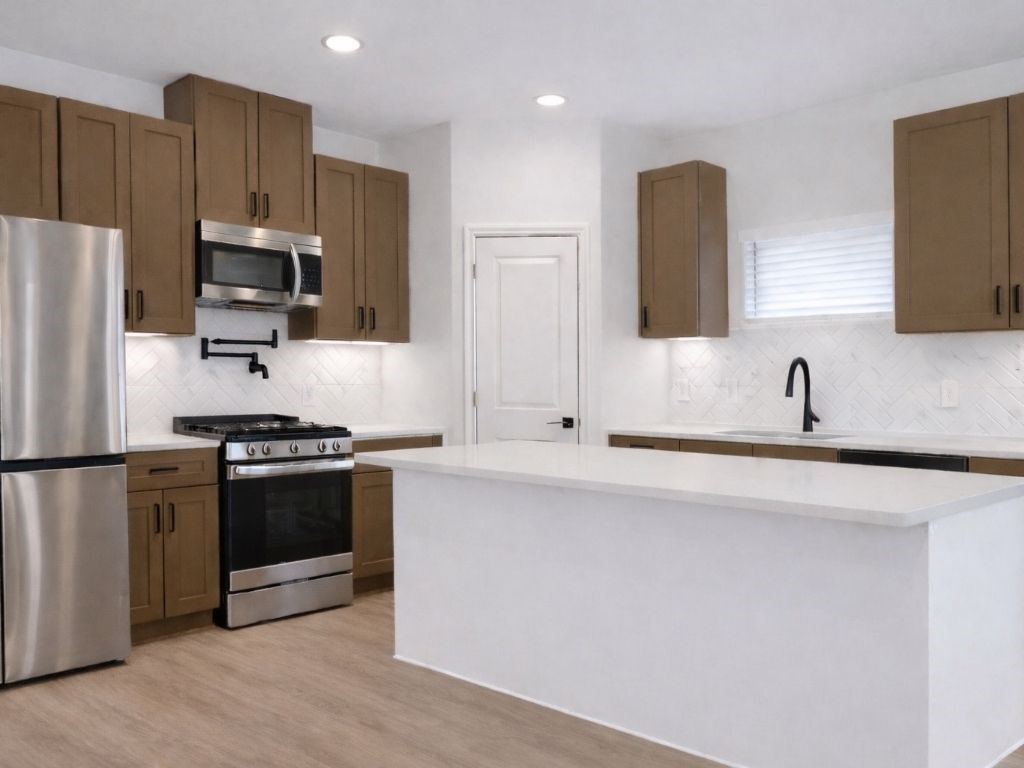 25696 John Wayne Drive Splendora, TX 77372 - Photo 3 of 6 a kitchen with stainless steel appliances granite countertop a refrigerator stove a sink and dishwasher