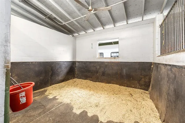 a view of a swimming pool with an ocean view