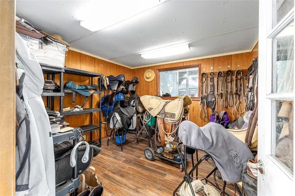 a view of a yard with an outdoor space