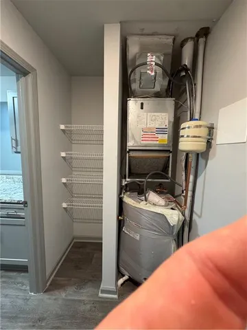 a room with storage and utility