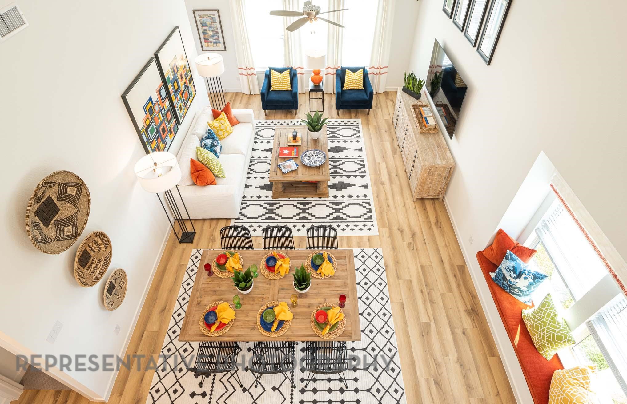 10326 Da Silva Street Manvel, TX 77578 - Photo 6 of 18 a view of living room with furniture and flat screen tv