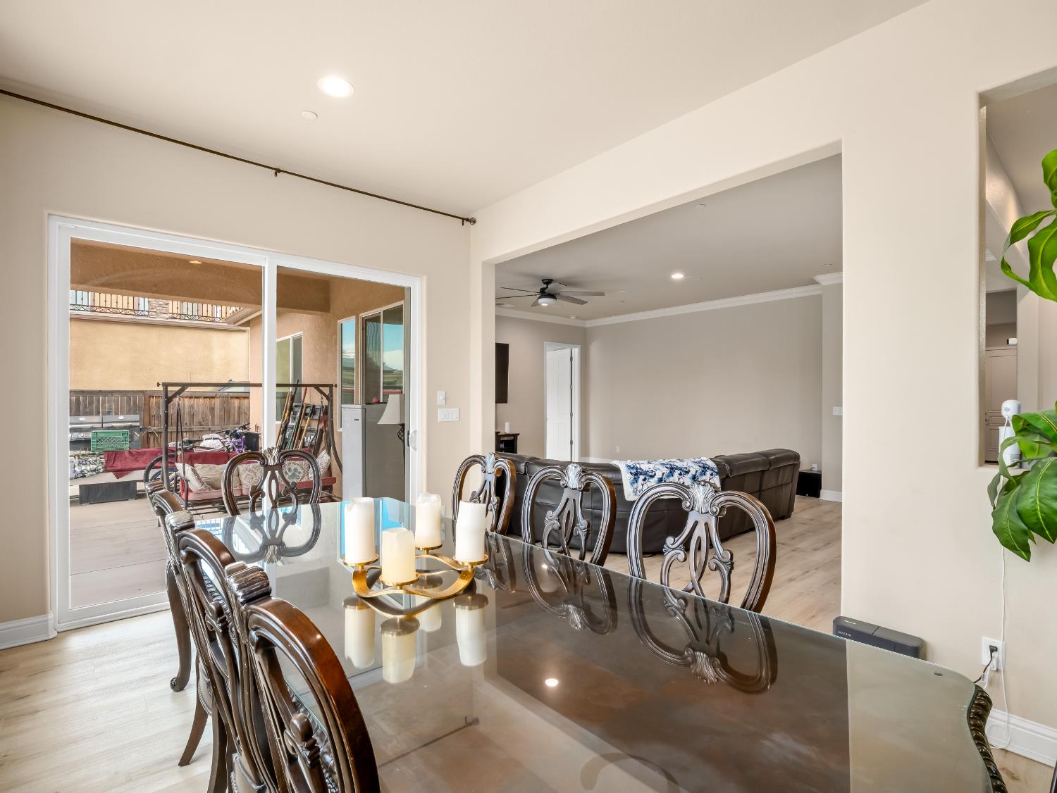 2127 Chennault Avenue Clovis, CA 93611 - Photo 17 of 49 a view of a dining room with furniture window and wooden floor
