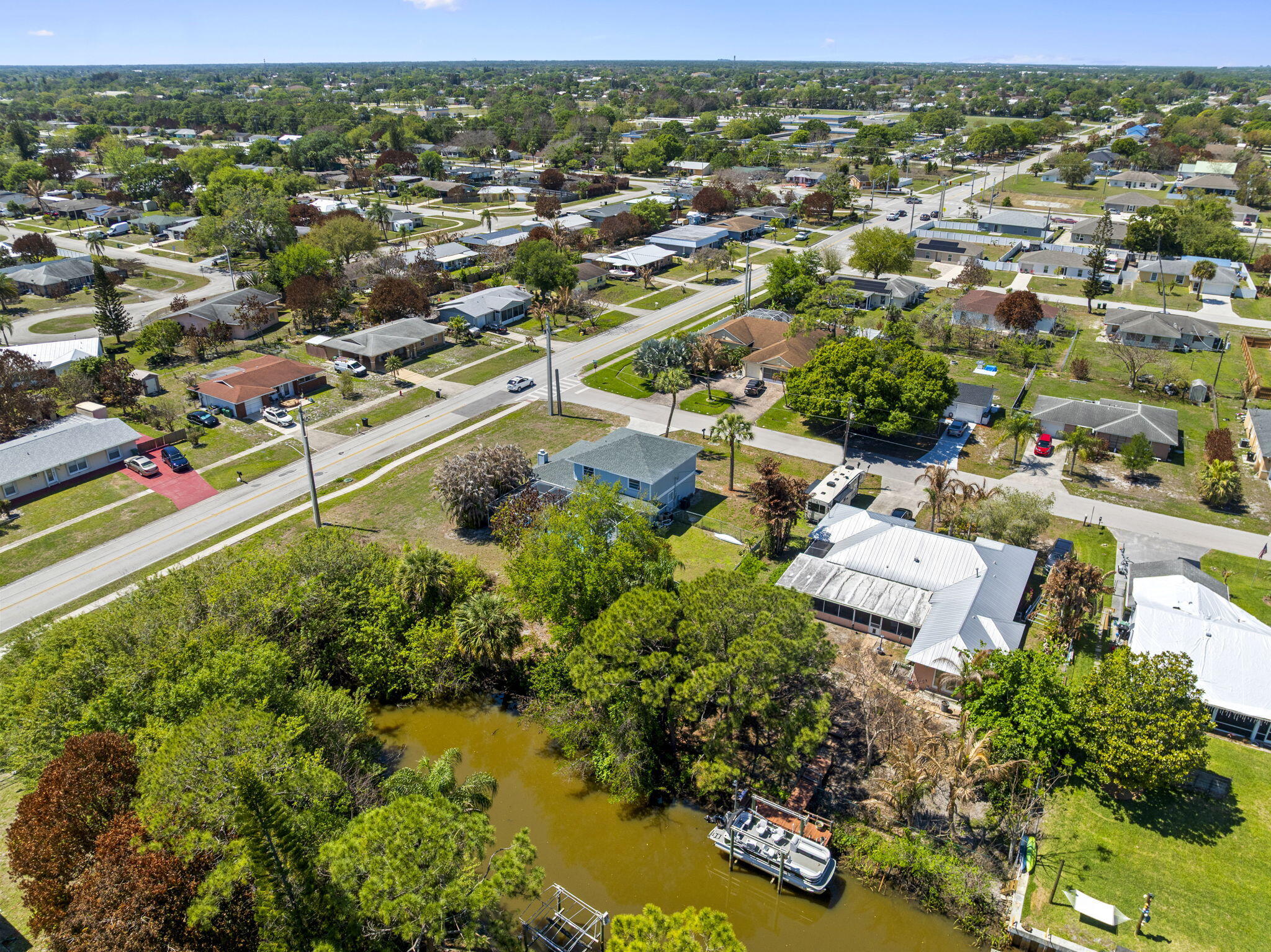 405 Northeast Midvale Street Port St. Lucie, FL 34983 - Photo 50 of 60 Backyard St. Lucie River Drone Shot (1)