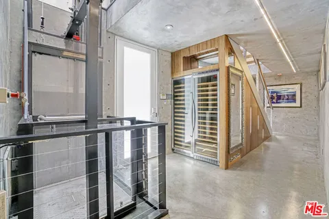 a view of a glass door