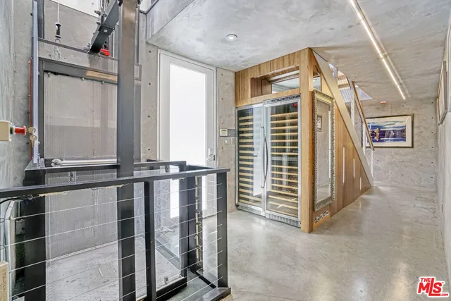 a view of a glass door