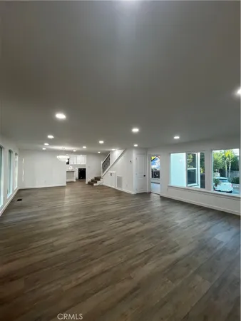 a view of a room with a fireplace