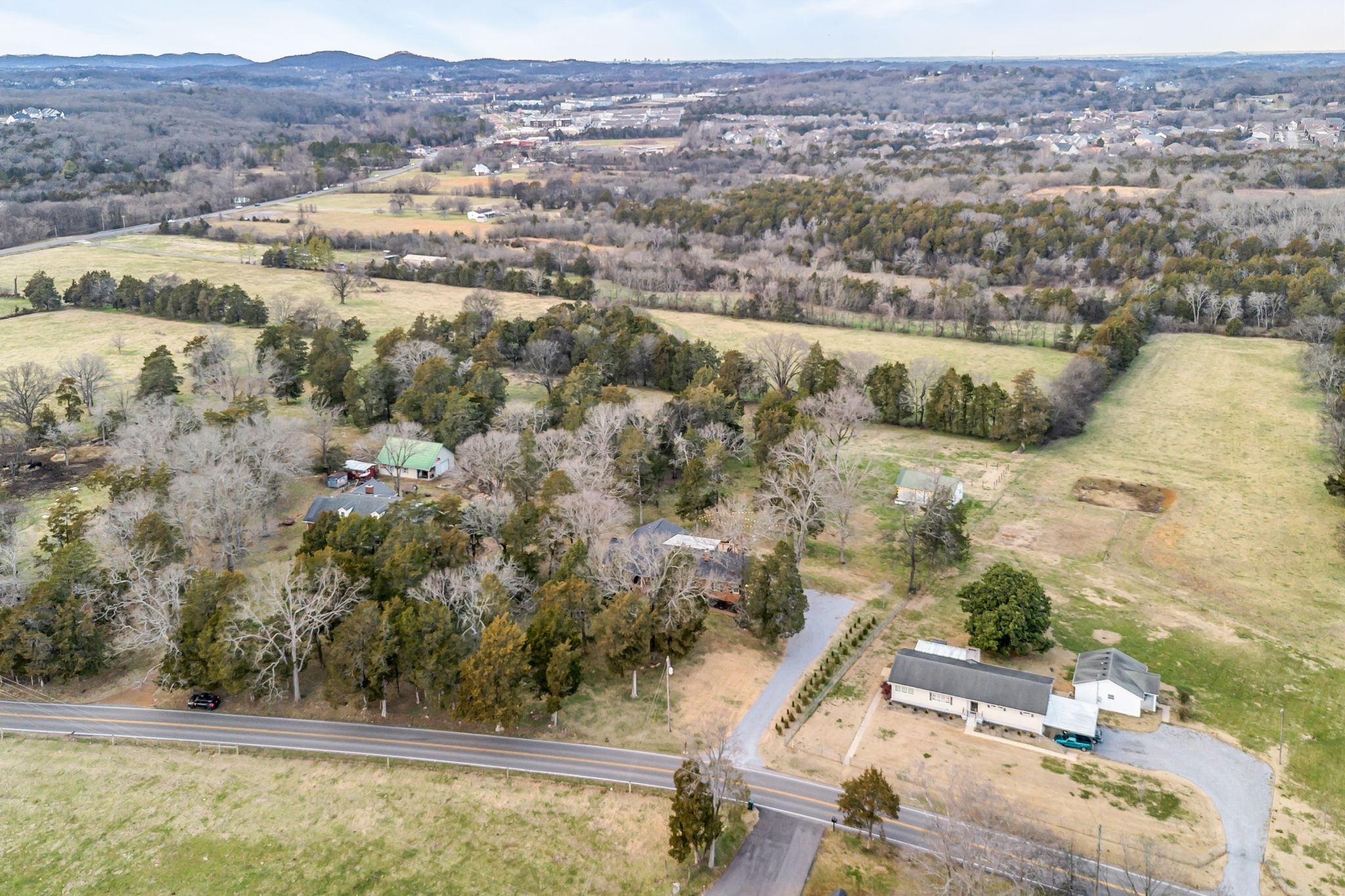 2058 Kidd Road Nolensville, TN 37135 - Photo 59 of 63 an aerial view of residential house and lake view