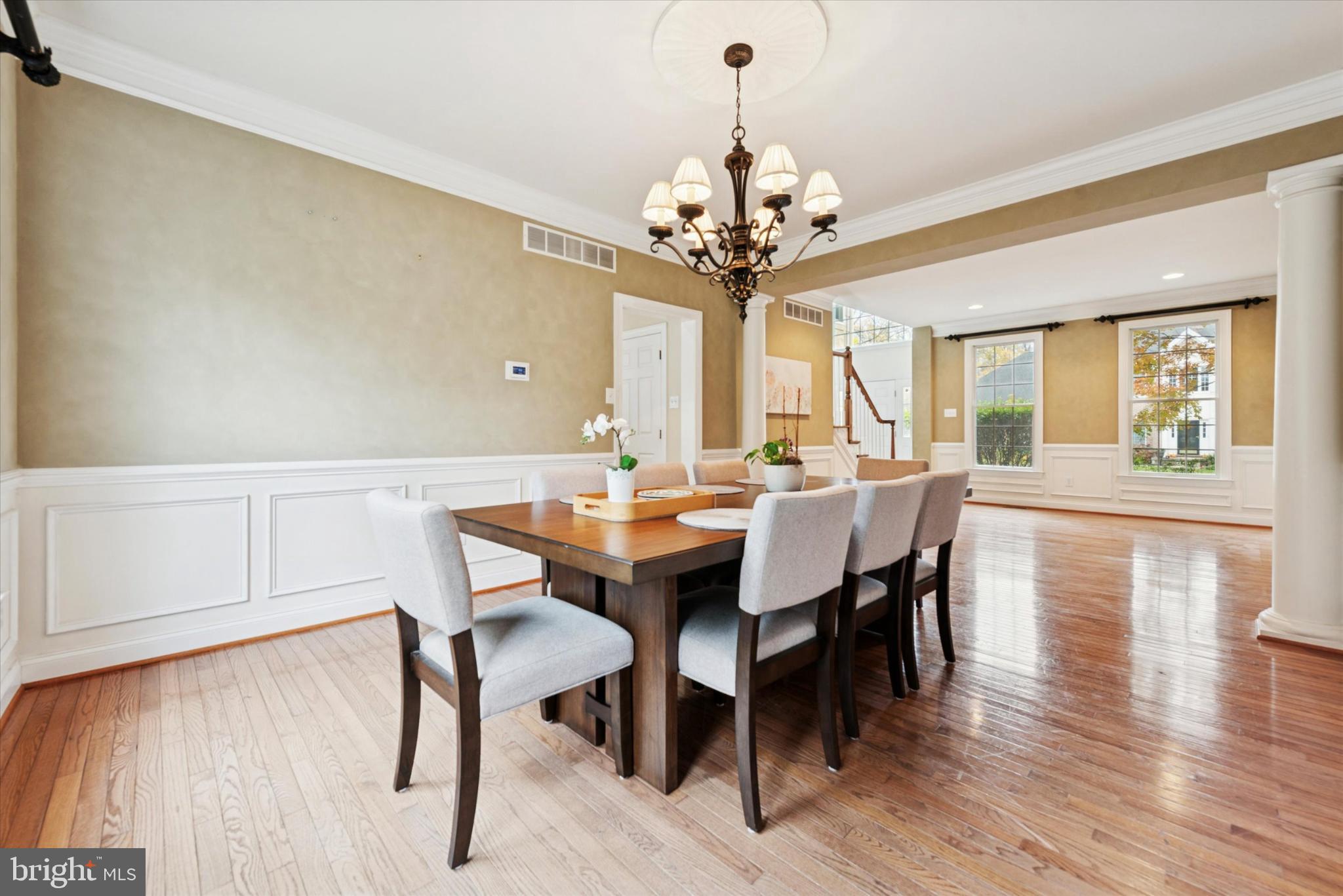 103 Palsgrove Way Chester Springs, PA 19425 - Photo 7 of 35 a view of a dining room with furniture wooden floor and chandelier