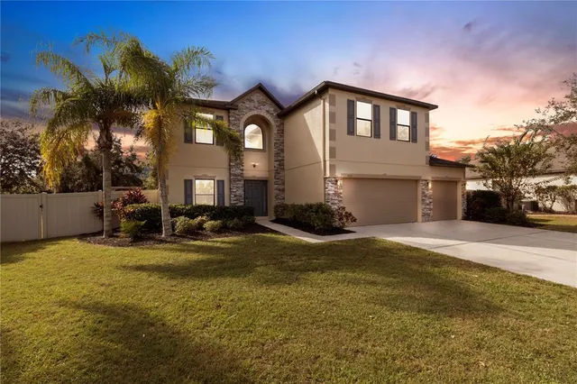 a view of a house with a patio