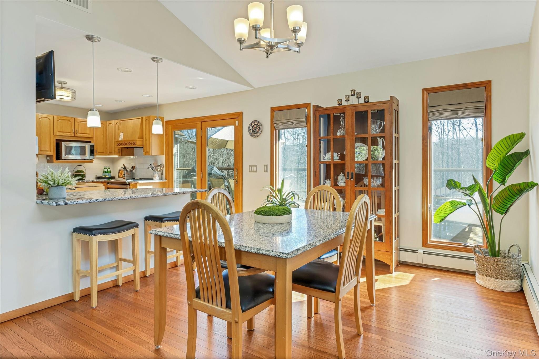 204 Cherry Hill Road Carmel, NY 10512 - Photo 8 of 36 a dining room with furniture a chandelier and wooden floor