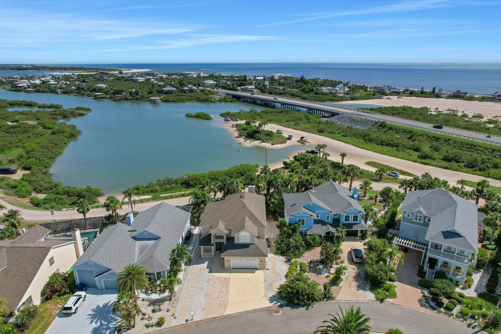 9162 August Circle St. Augustine, FL 32080 - Photo 4 of 81 an aerial view of a city with lots of residential buildings lake and ocean view