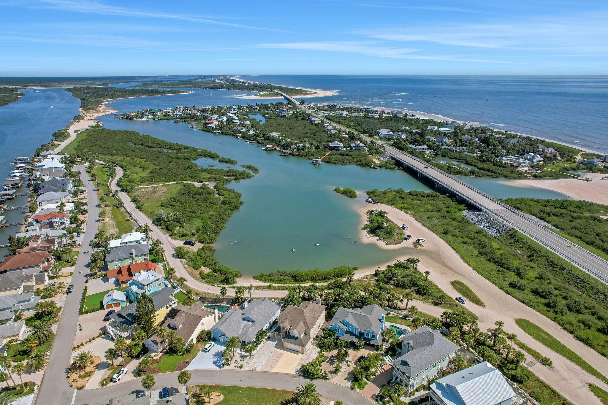 9162 August Circle St. Augustine, FL 32080 - Photo 75 of 81 an aerial view of a residential houses with outdoor space and ocean view