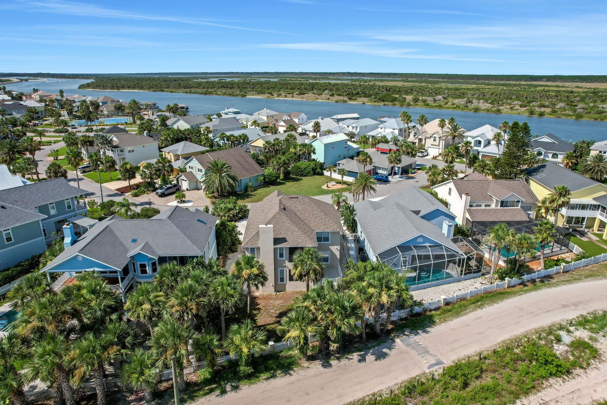 9162 August Circle St. Augustine, FL 32080 - Photo 77 of 81 an aerial view of residential building with outdoor space and ocean view