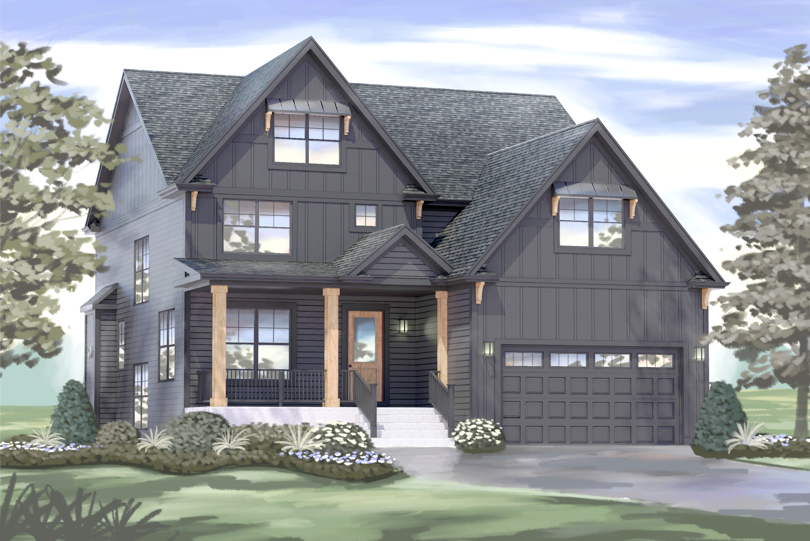 215 North Summit Street Wheaton, IL 60187 - Photo 34 of 36 a front view of a house with garden