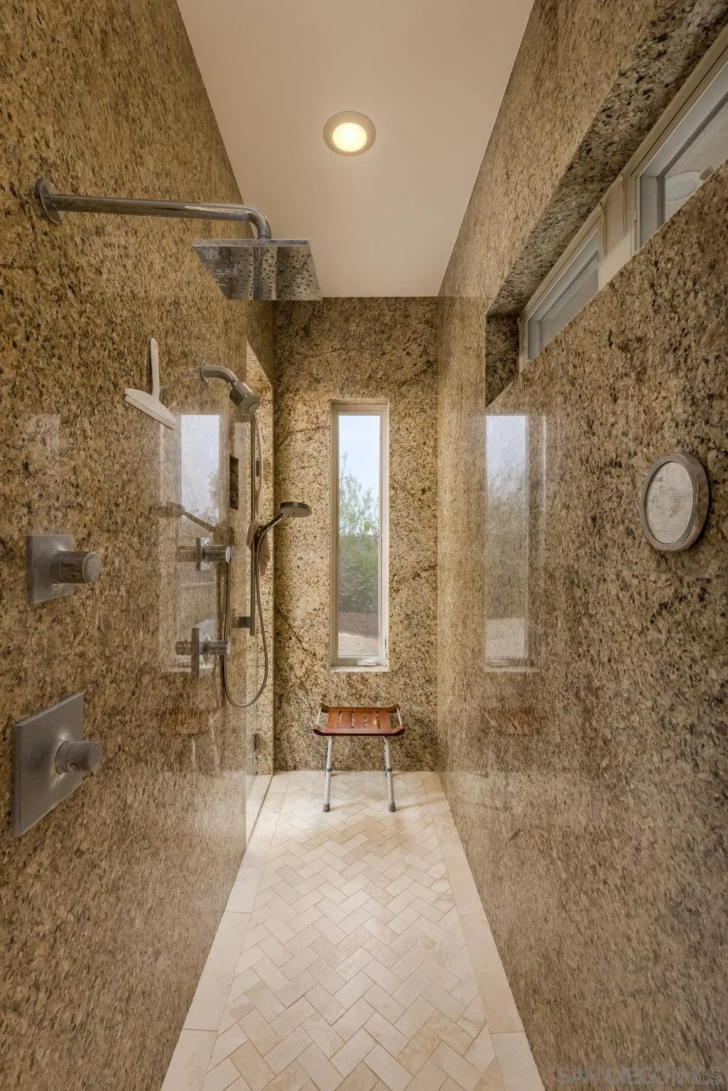 3132 Via Asoleado Alpine, CA 91901 - Photo 25 of 58 a bathroom with a glass shower door and a glass door