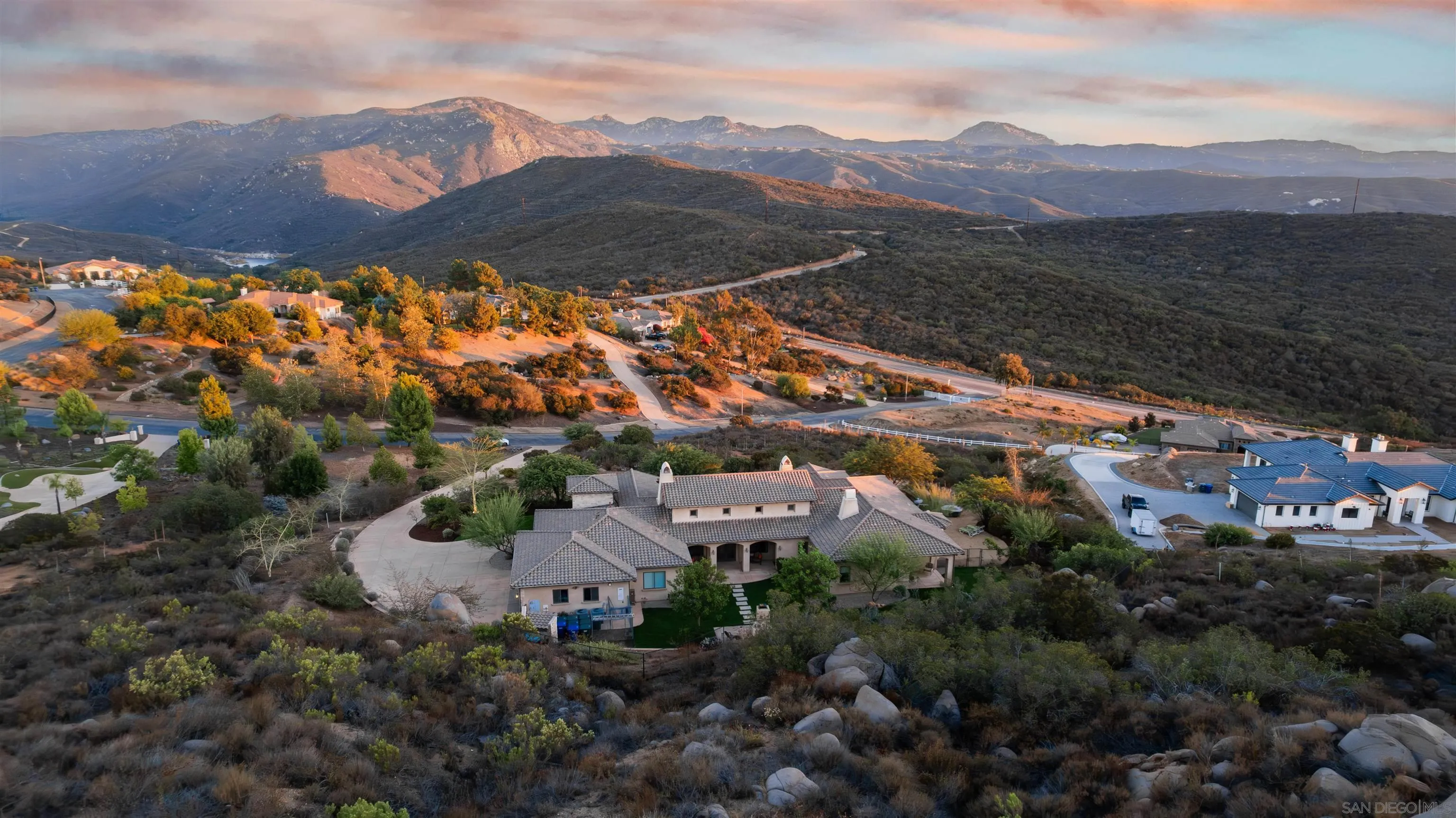 3132 Via Asoleado Alpine, CA 91901 - Photo 3 of 58 an aerial view of residential houses with outdoor space and trees